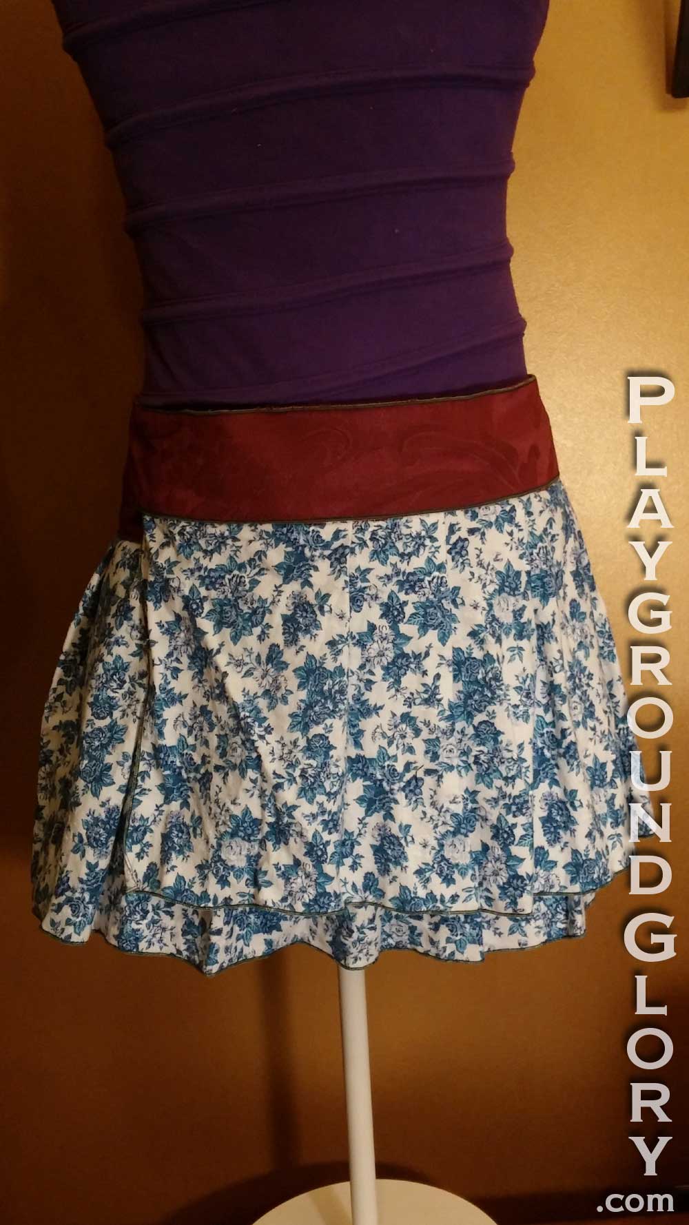 6170 sweet blue blowers on white cotton